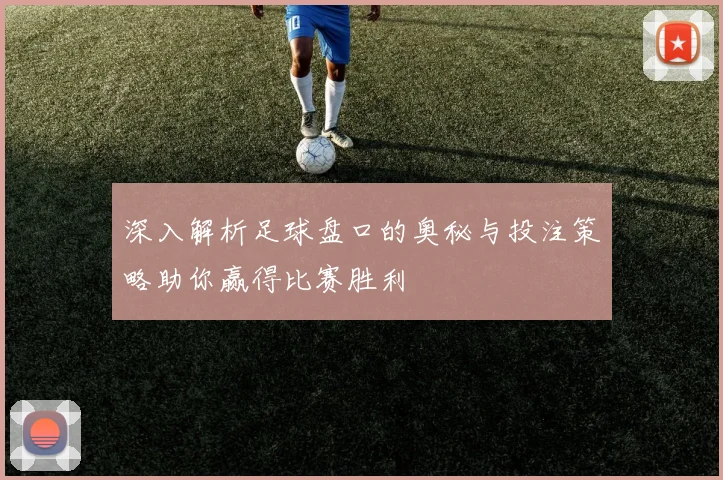 深入解析足球盘口的奥秘与投注策略助你赢得比赛胜利